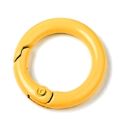 Nøglering "karabin" med fjederlukke. Lakeret. 25 mm. Raps gul